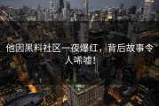 他因黑料社区一夜爆红，背后故事令人唏嘘！