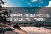 神秘人在中午时分遭遇猛料引发众怒，蜜桃传媒全网炸锅，详情揭秘