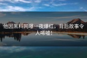 他因黑料网曝一夜爆红，背后故事令人唏嘘！