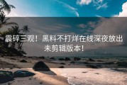 震碎三观！黑料不打烊在线深夜放出未剪辑版本！