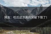 网友：吃瓜这次真的突破下限了！