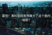 震惊！黑料官网竟然曝光了这个圈内秘密？