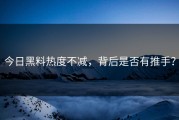 今日黑料热度不减，背后是否有推手？