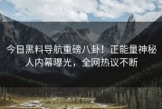 今日黑料导航重磅八卦！正能量神秘人内幕曝光，全网热议不断