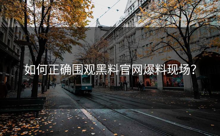 如何正确围观黑料官网爆料现场？