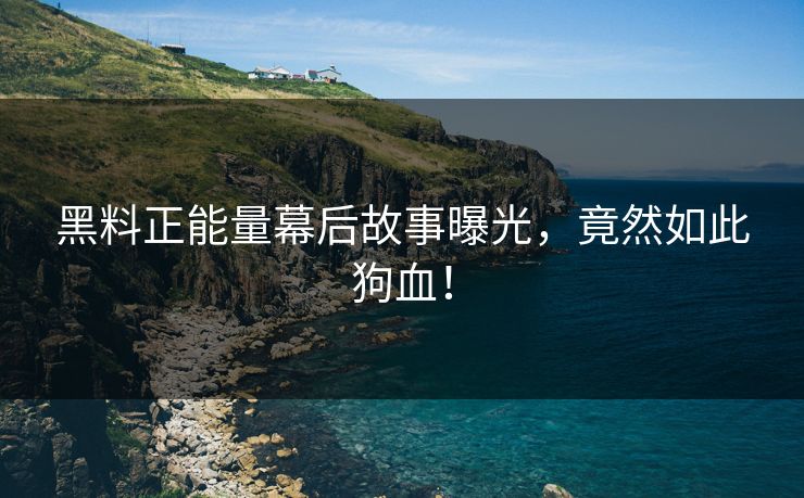 黑料正能量幕后故事曝光，竟然如此狗血！