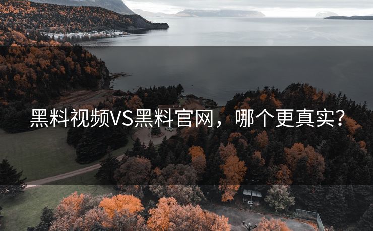 黑料视频VS黑料官网，哪个更真实？