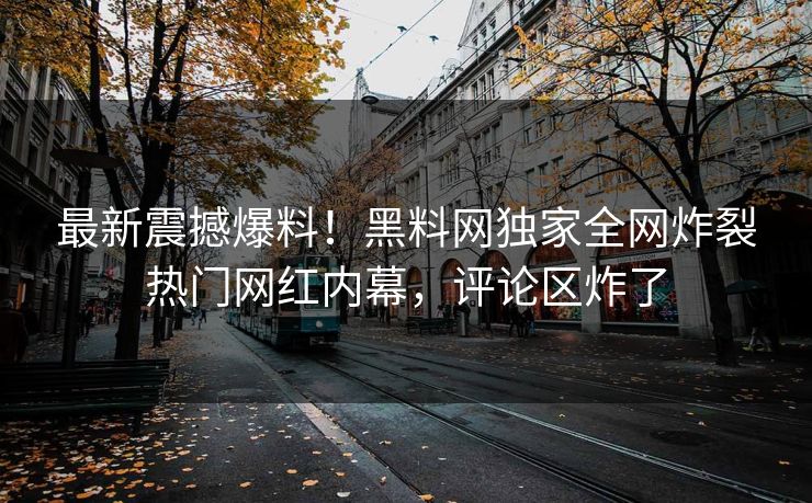最新震撼爆料！黑料网独家全网炸裂热门网红内幕，评论区炸了